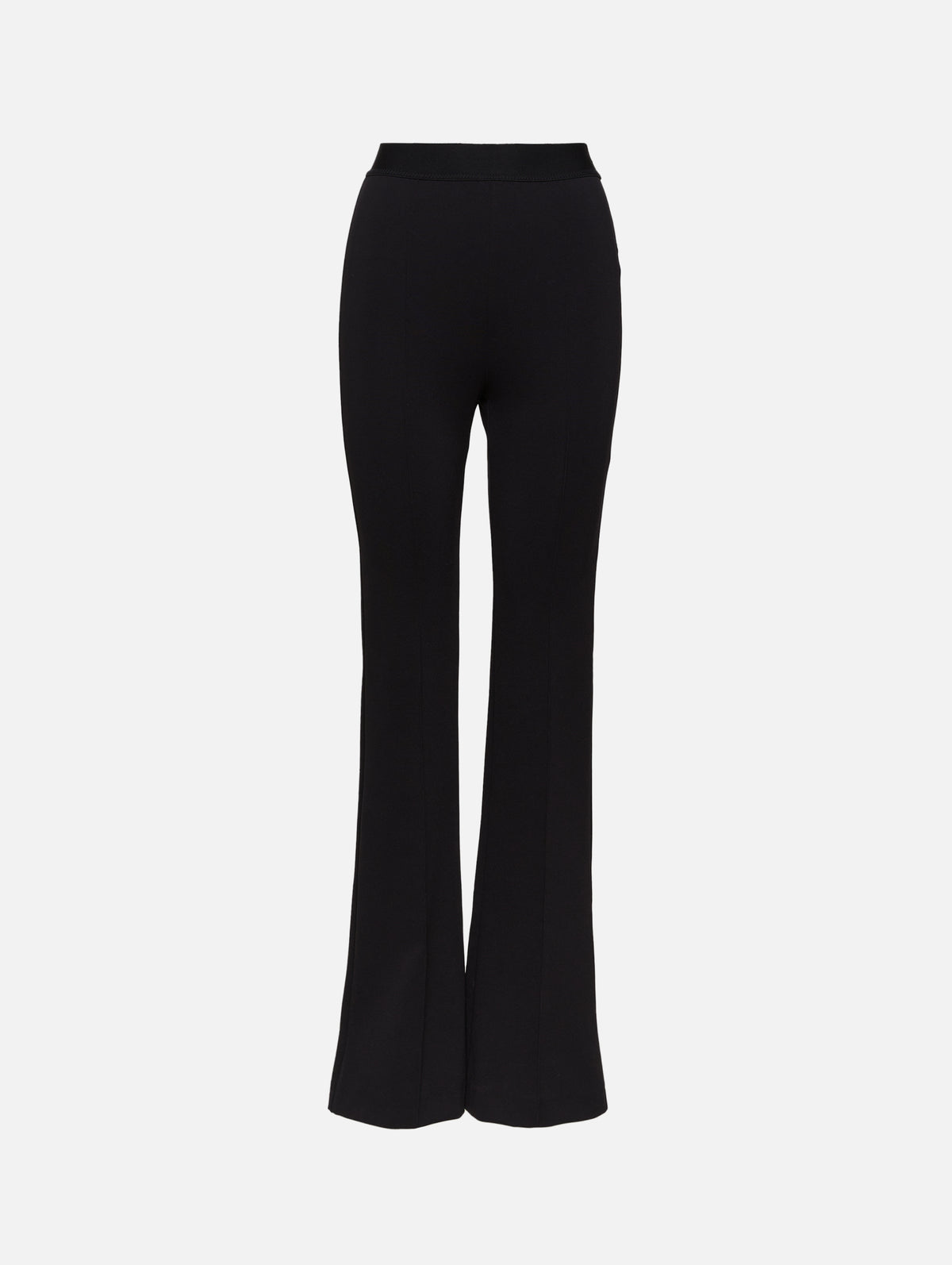 Pantalon cigarette noir en maille tissée stretch | FR Pantalon cigarette noir en maille tissée stretch | FR