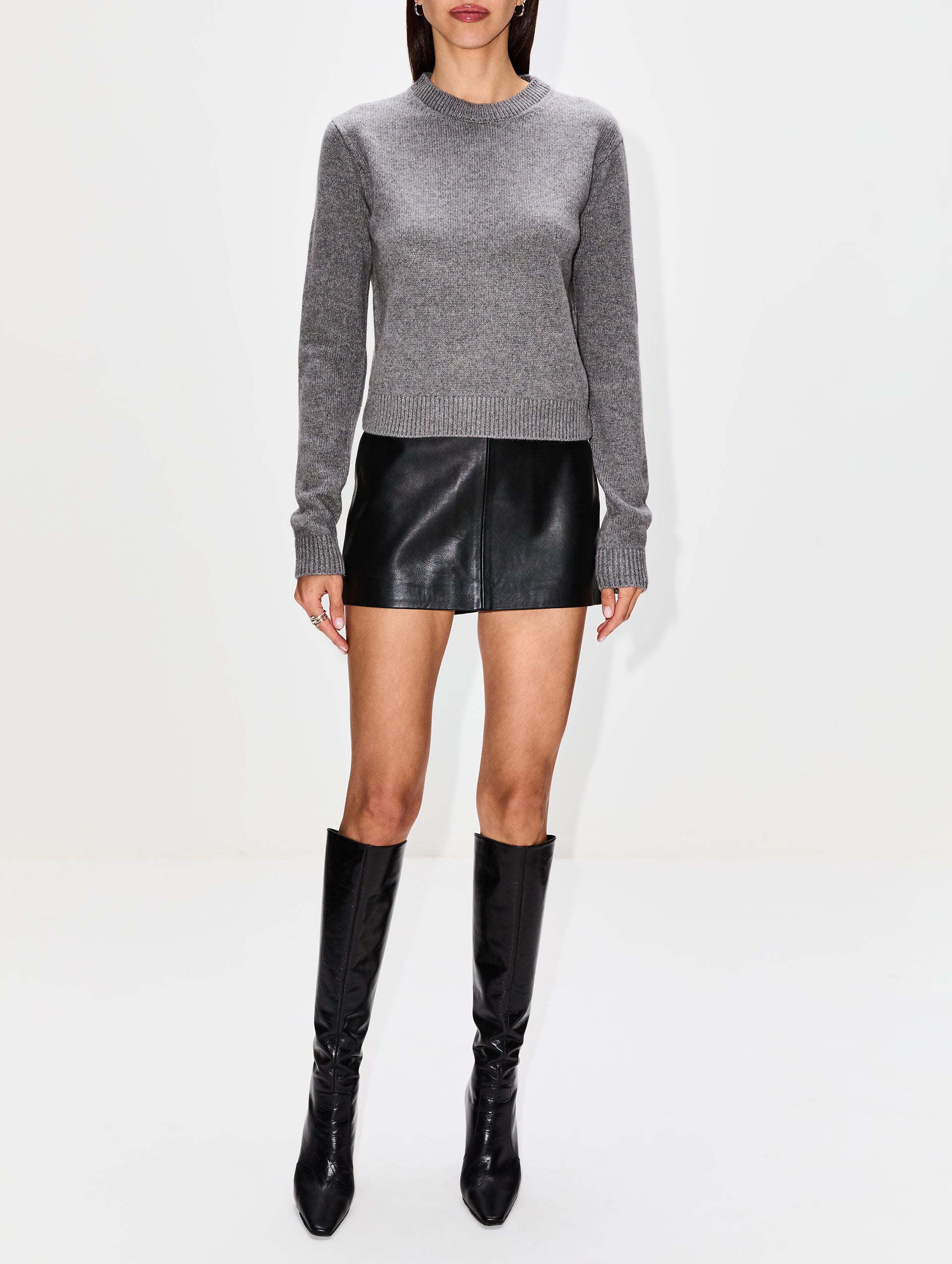 The Elder Statesman / ジエルダーステイツマン | Ron Herman取扱い SIMPLE CREW Knit カシミヤ ニット | M | ピンク | レディース The Elder Statesman ‟simple crew” made to order for Women
