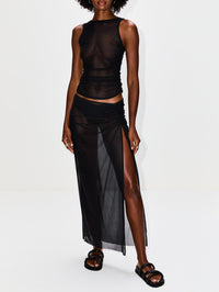 Claudia Tank Top,BOND-EYE,BLACK MESH,Image 2