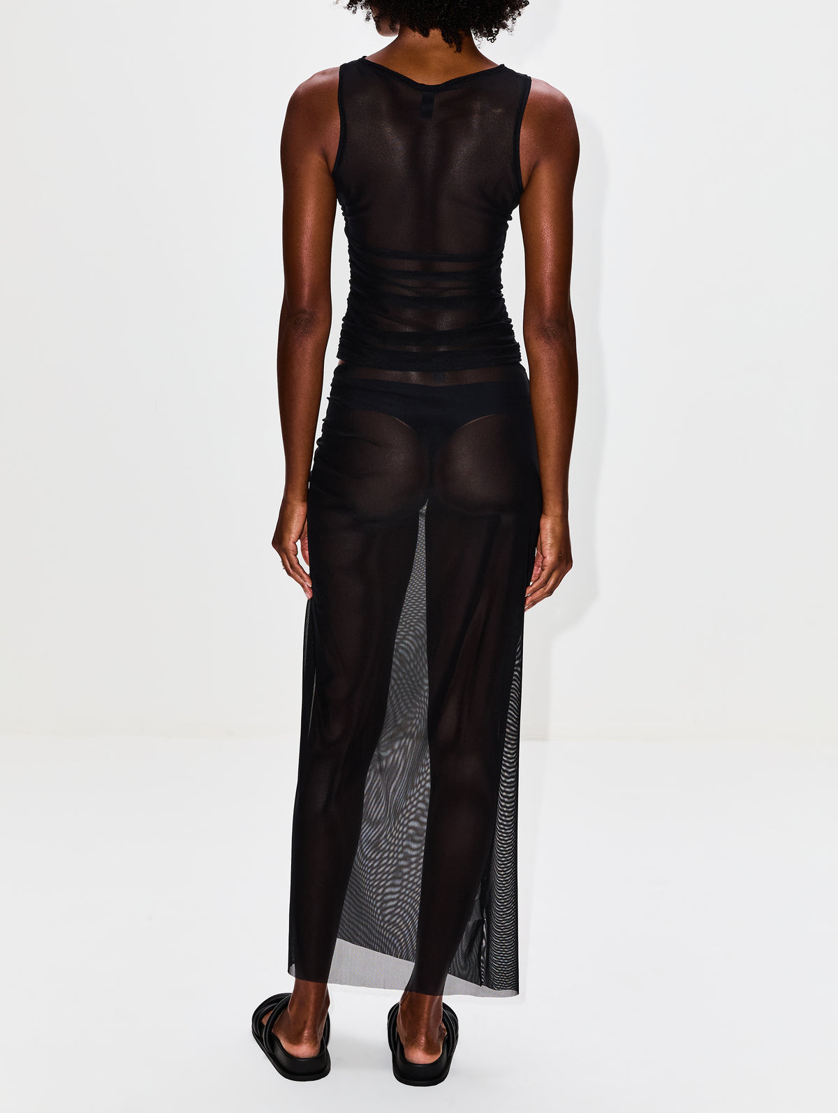 Claudia Tank Top,BOND-EYE,BLACK MESH,Image 3