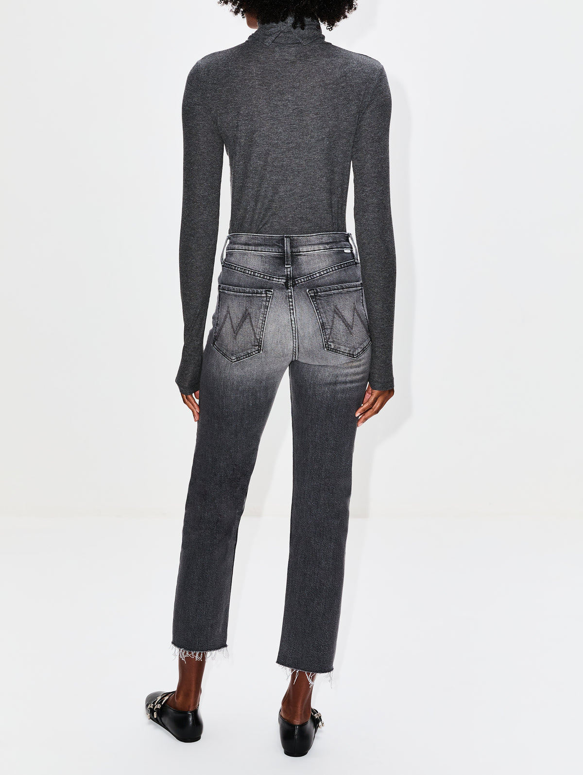 Turtleneck Top,CLOSED,DARK GREY MELANGE,Image 3