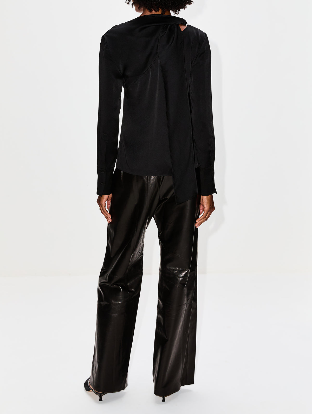 Bow Shirt,GIVENCHY,BLACK,Image 3