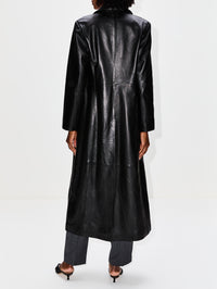 Gotham Coat,NOUR HAMMOUR,BLACK,Image 3