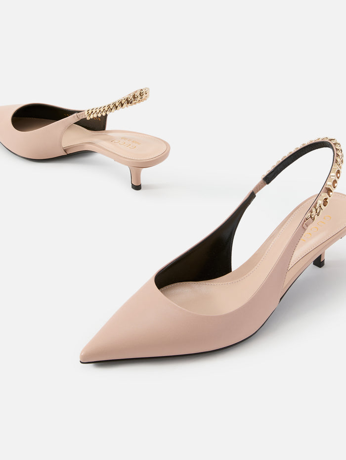Signoria Slingback Pump 45mm,GUCCI,LIGHT PINK,Image 1