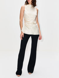 Satin Blouse,ALEXANDER MCQUEEN,OYSTER,Image 2