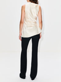 Satin Blouse,ALEXANDER MCQUEEN,OYSTER,Image 3