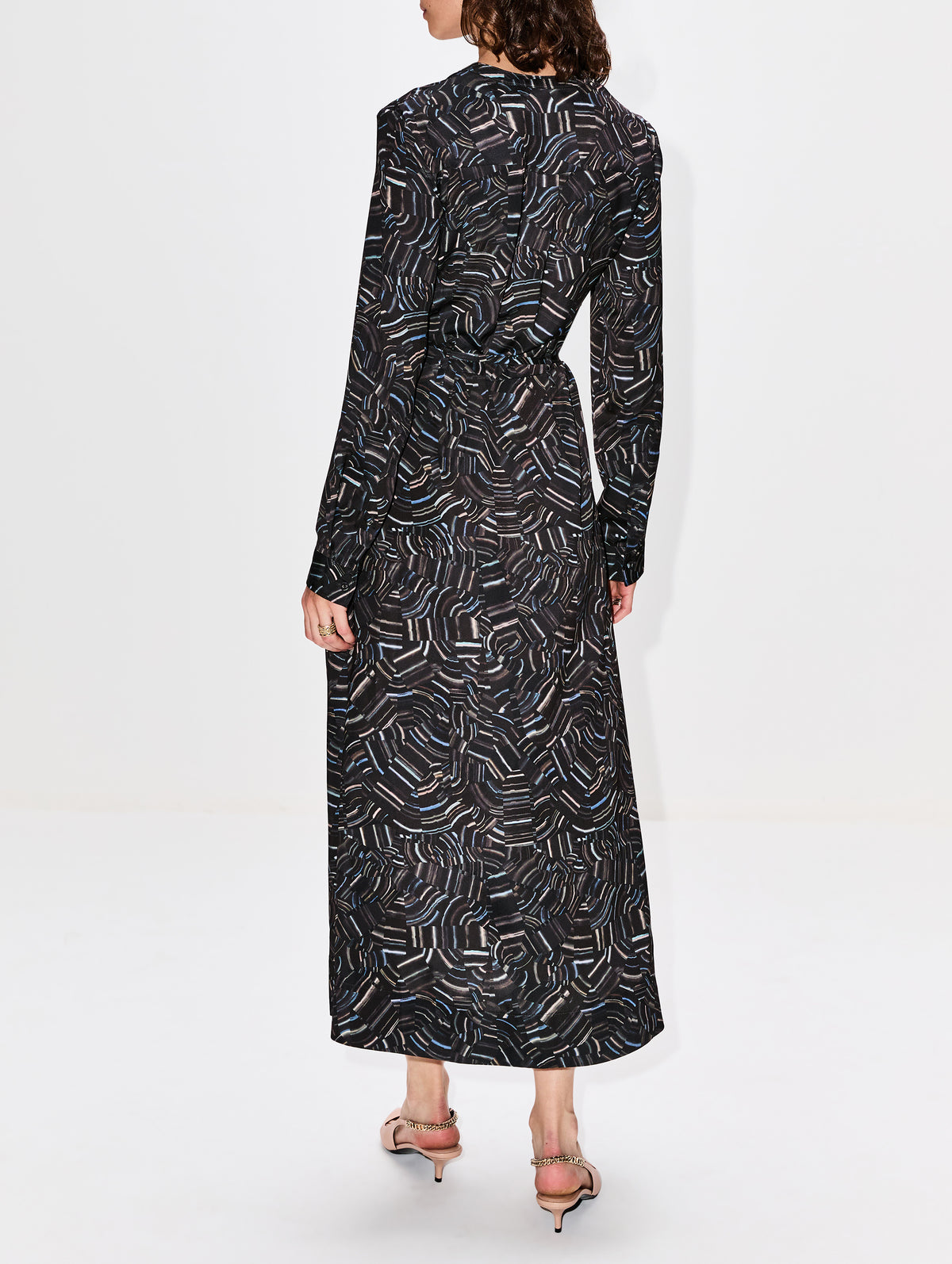 Pauline Dress,PROENZA SCHOULER WHITE LABEL,CACAO MULTI,Image 4