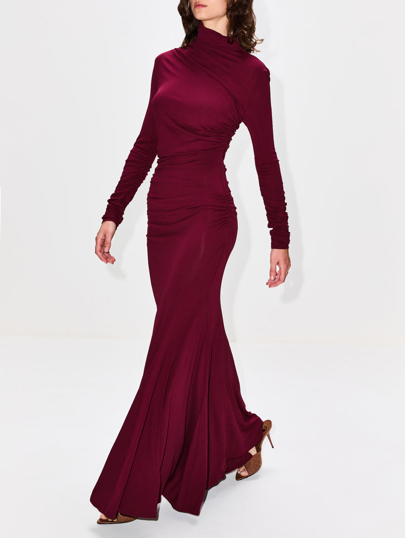 TOVE | Women's | Africa Dress | DEEP CLARET Dress COCKTAIL