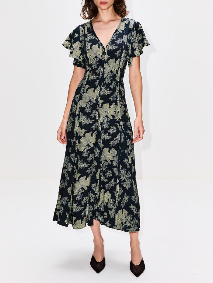 Evette Dress,ULLA JOHNSON,MINUIT,Image 1