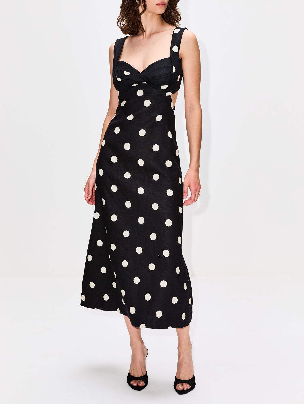 Crush Midi Dress,ZIMMERMANN,BLACK,Image 2