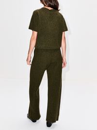 Short Sleeve Knit Top,THE ELDER STATESMAN,NEW OLIVE,Image 3