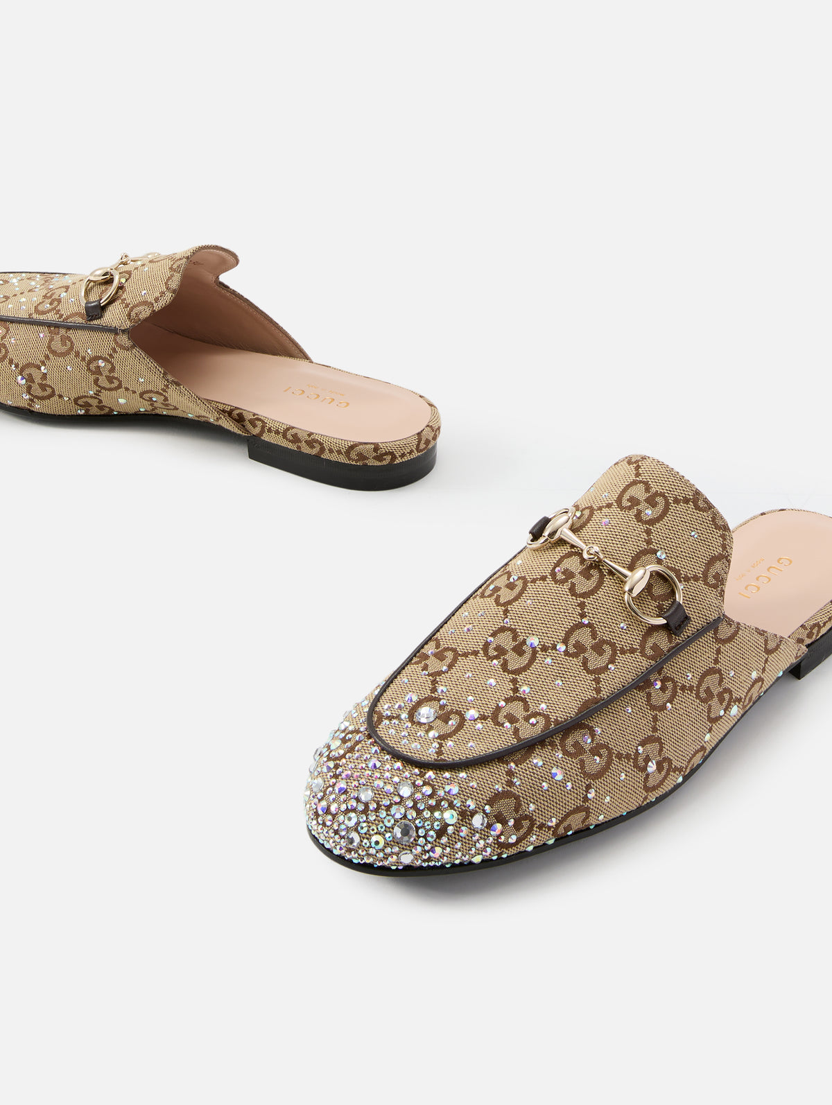 Princetown Canvas GG Crystal Mule | GUCCI | elysewalker