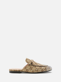 Princetown Canvas GG Crystal Mule | GUCCI | elysewalker
