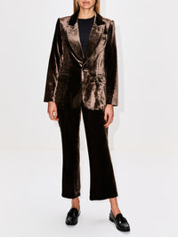 Slim Velvet Blazer,FRAME,ESPRESSO,Image 2