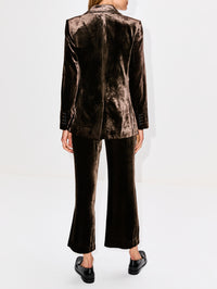 Slim Velvet Blazer,FRAME,ESPRESSO,Image 3