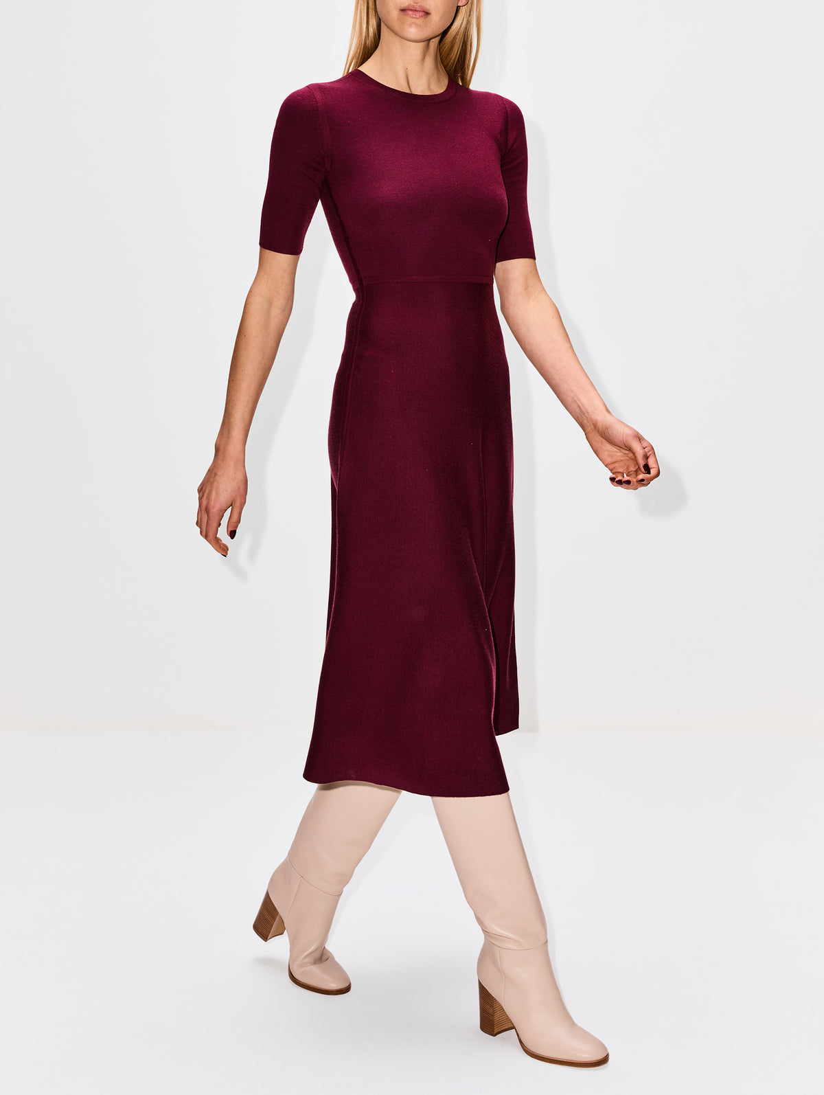 Seymore Dress,GABRIELA HEARST,BORDEAUX,Image 3