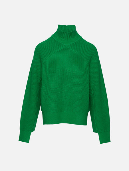 Ribbed Paneled Turtleneck Top | ROSETTA GETTY | elysewalker