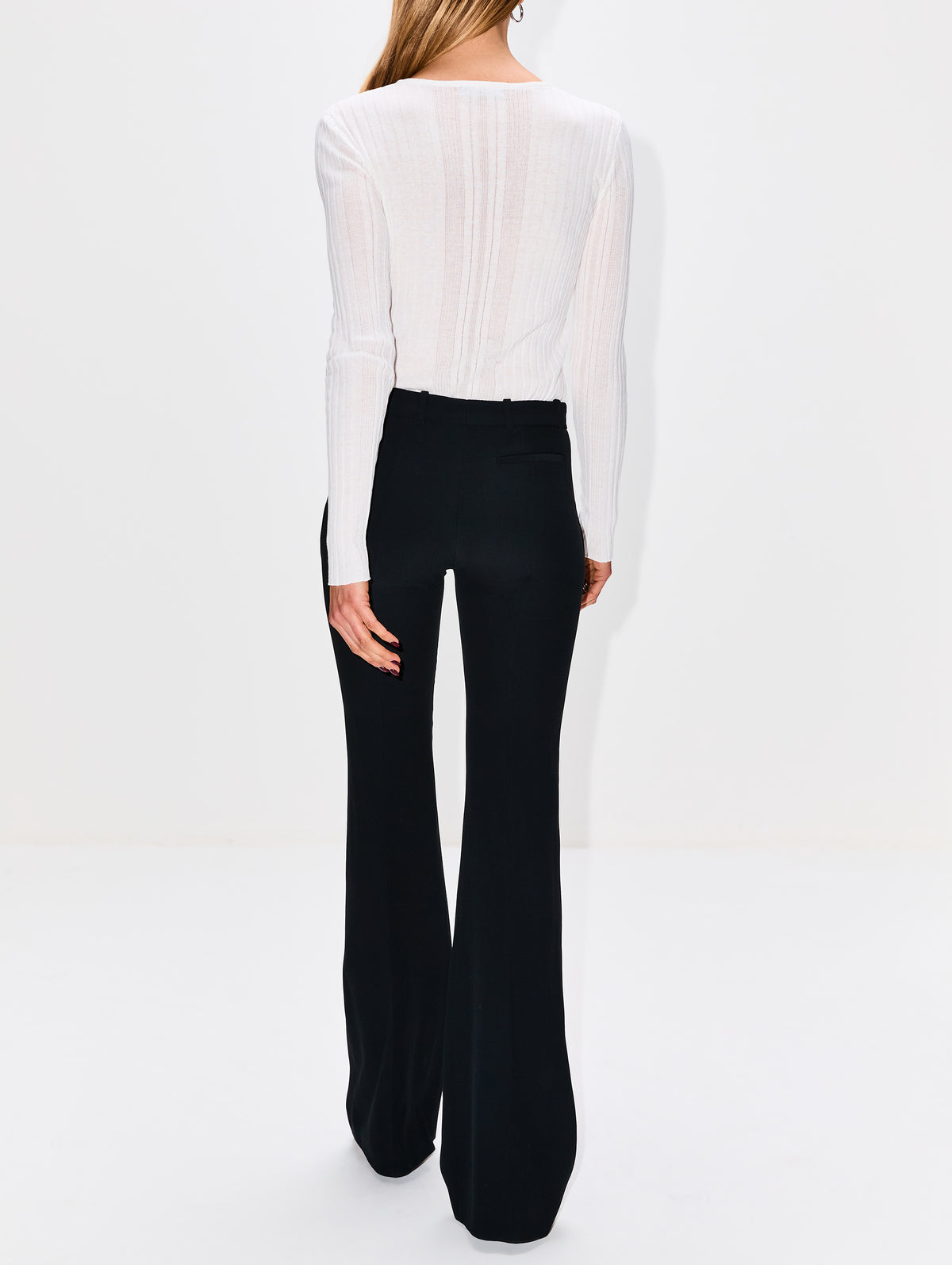 Rhiannon Rib Longsleeve Top,ELYSEWALKER LABEL,IVORY,Image 3