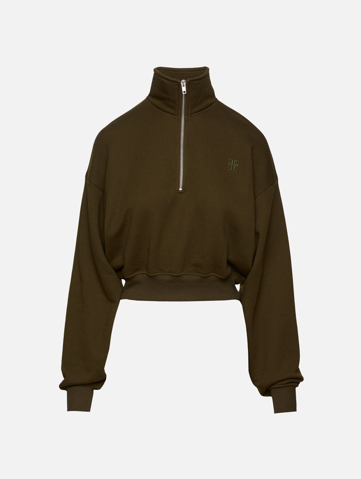 Cropped Half-Zip Sweatshirt ÉTERNE elysewalker1