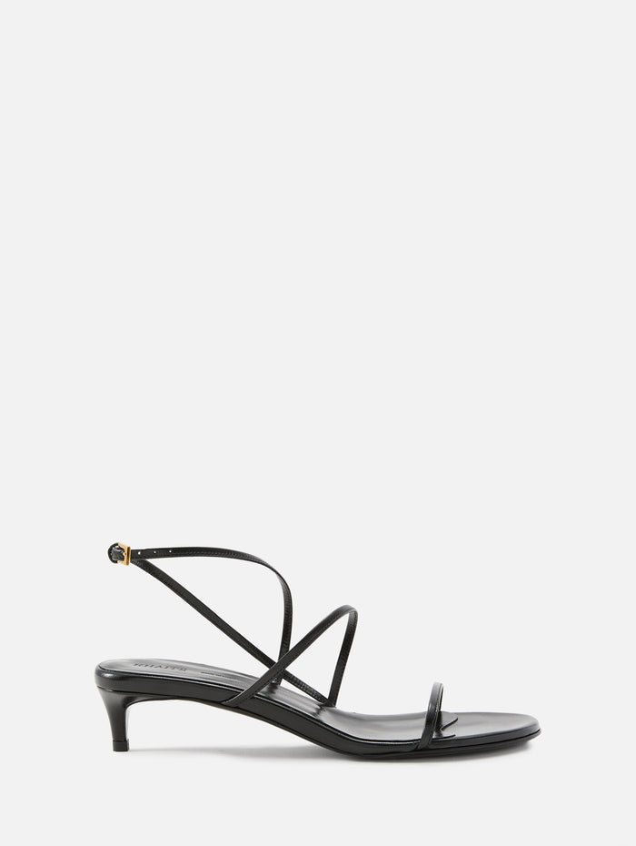 Loop Kitten Heel Sandal 35mm,KHAITE,BLACK,Image 1
