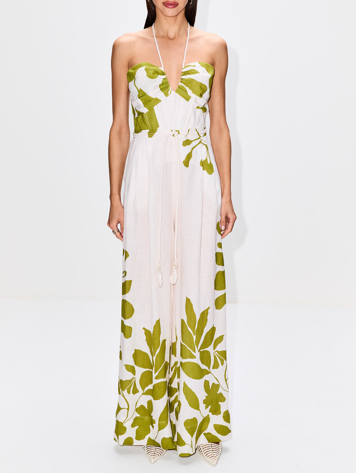 Alma De Mujer Jumpsuit,ANDRES OTALORA,IVORY LIME,Image 2