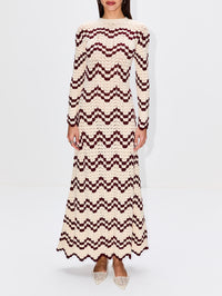 Exclusive Safi Maxi Dress,ESCVDO,RED WINE/IVORY,Image 2