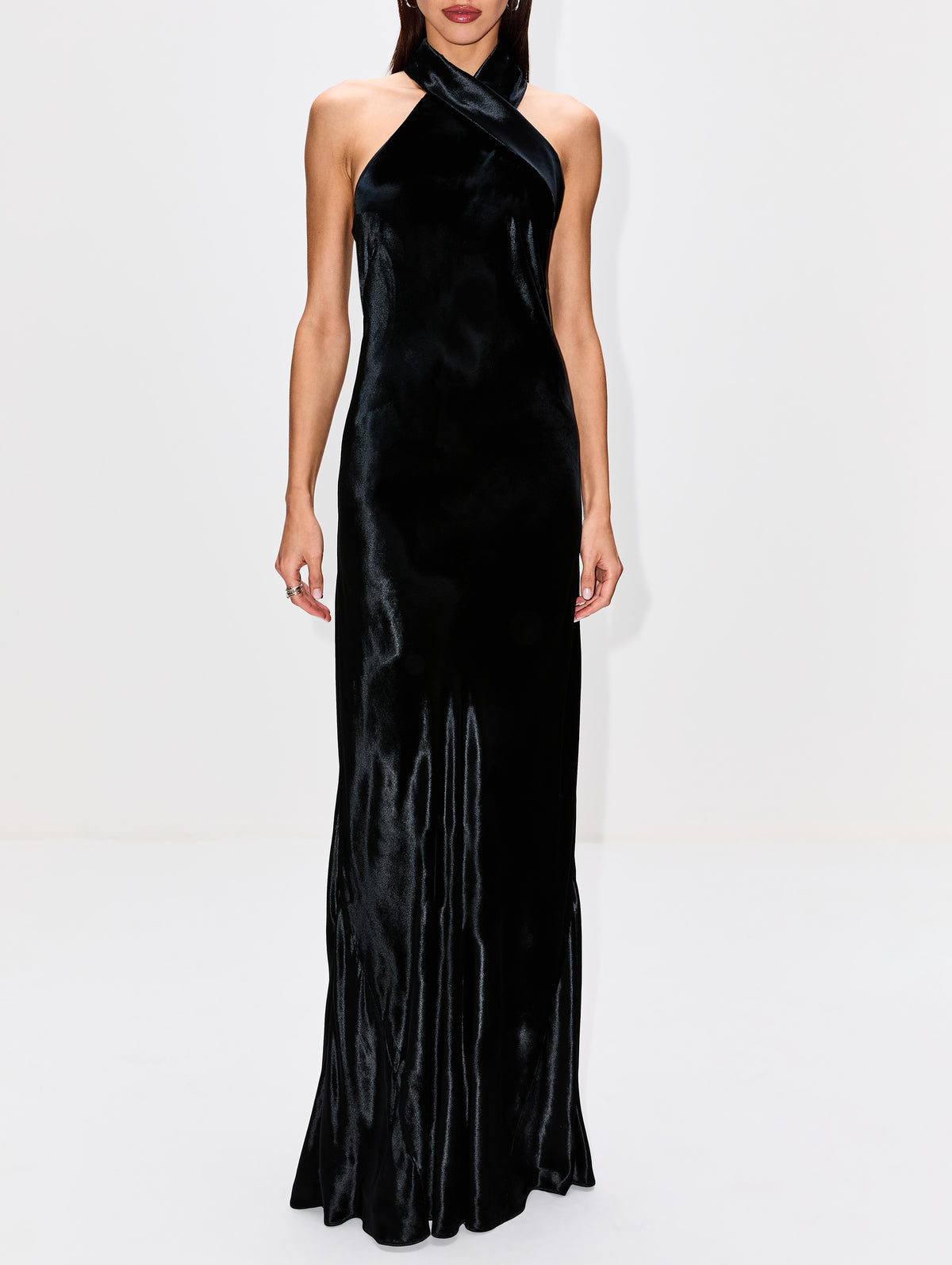 Pandora Gown,GALVAN,BLACK,Image 2