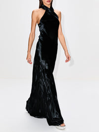 Pandora Gown,GALVAN,BLACK,Image 3