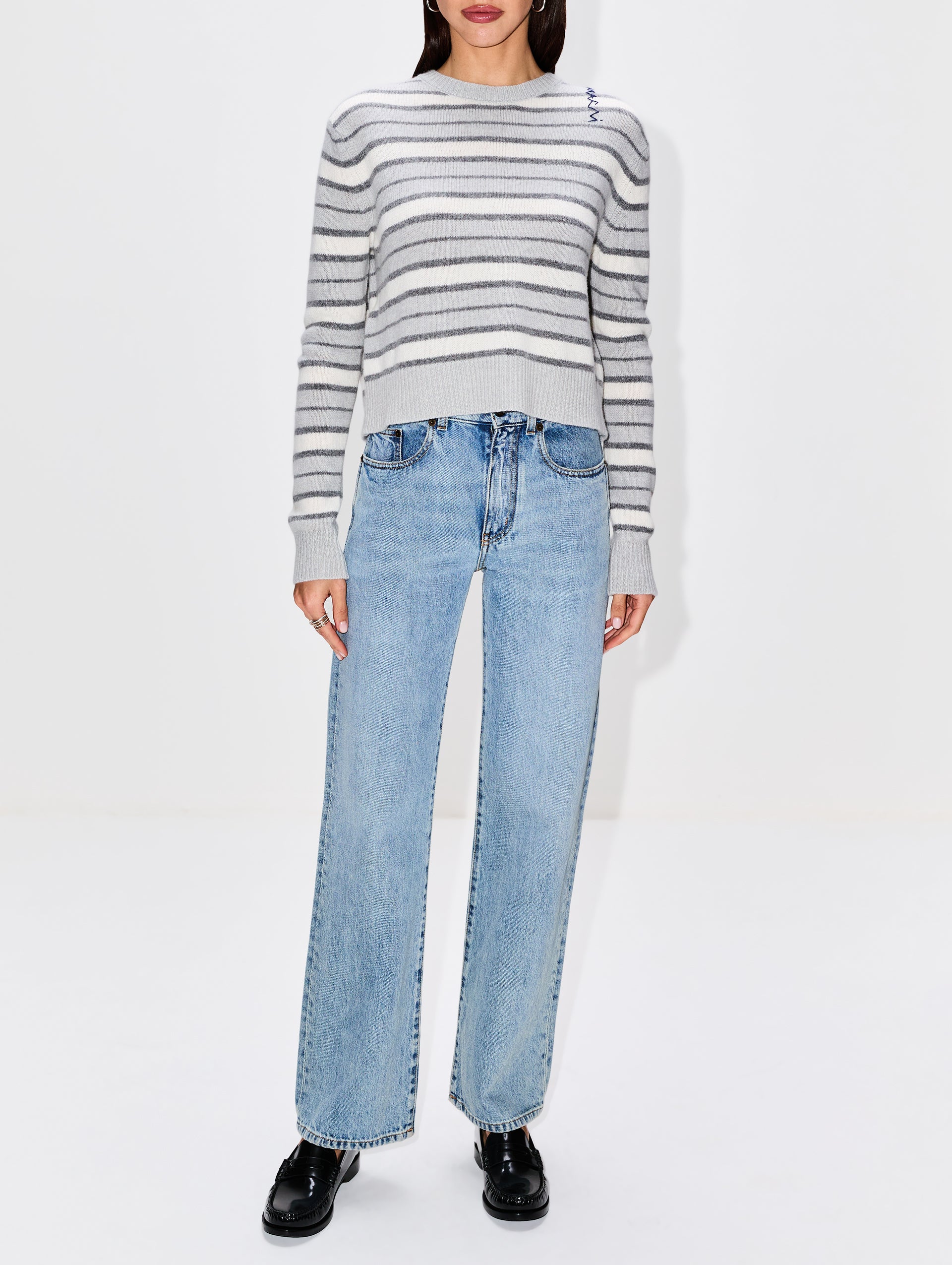 Round Neck Striped Sweater | MARNI | elysewalker