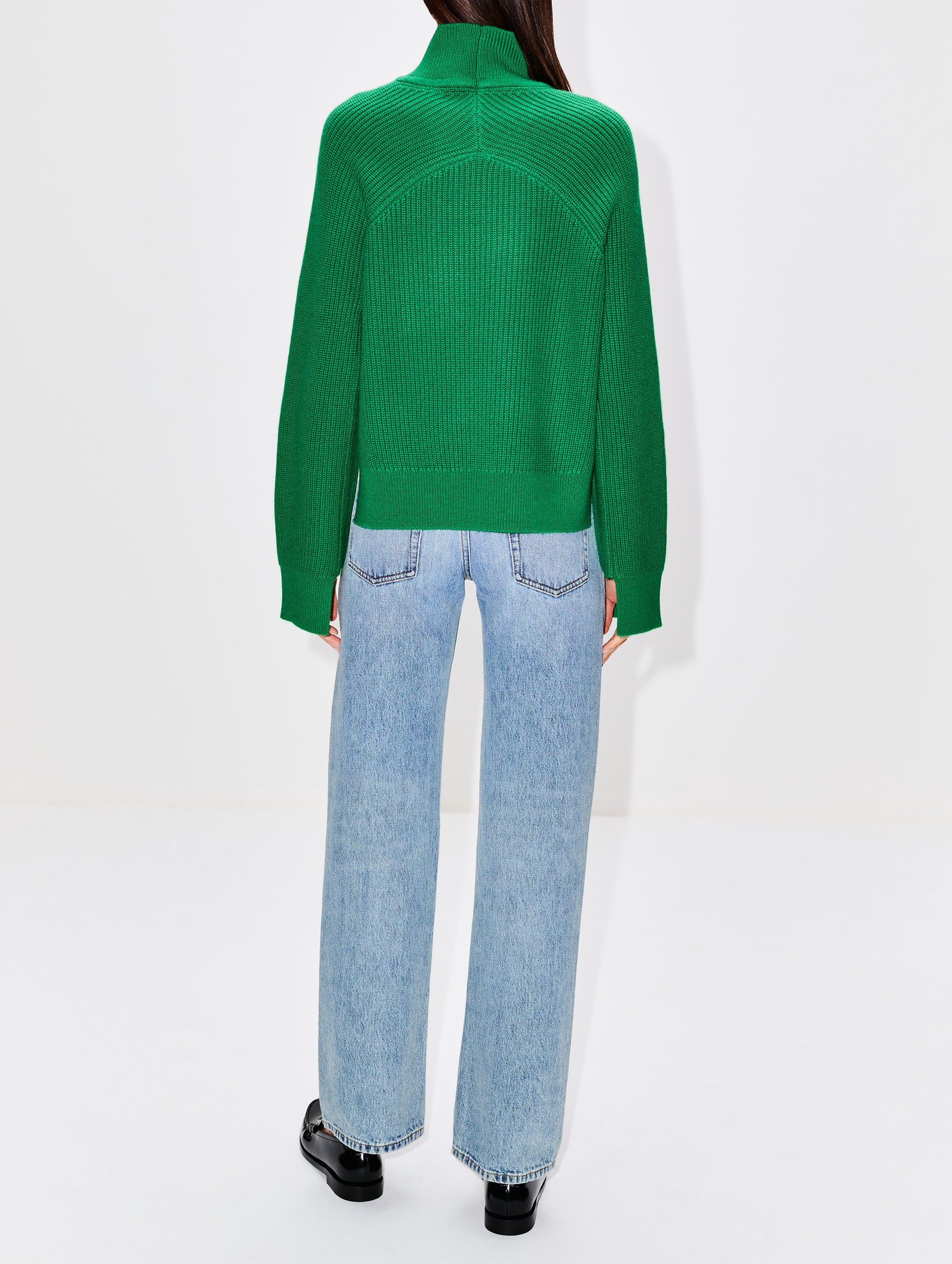 Ribbed Paneled Turtleneck Top | ROSETTA GETTY | elysewalker