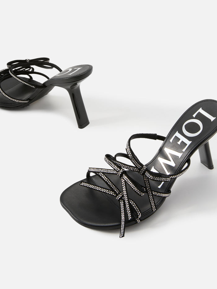 Petal Bow Sandal 90mm,LOEWE,BLACK,Image 1