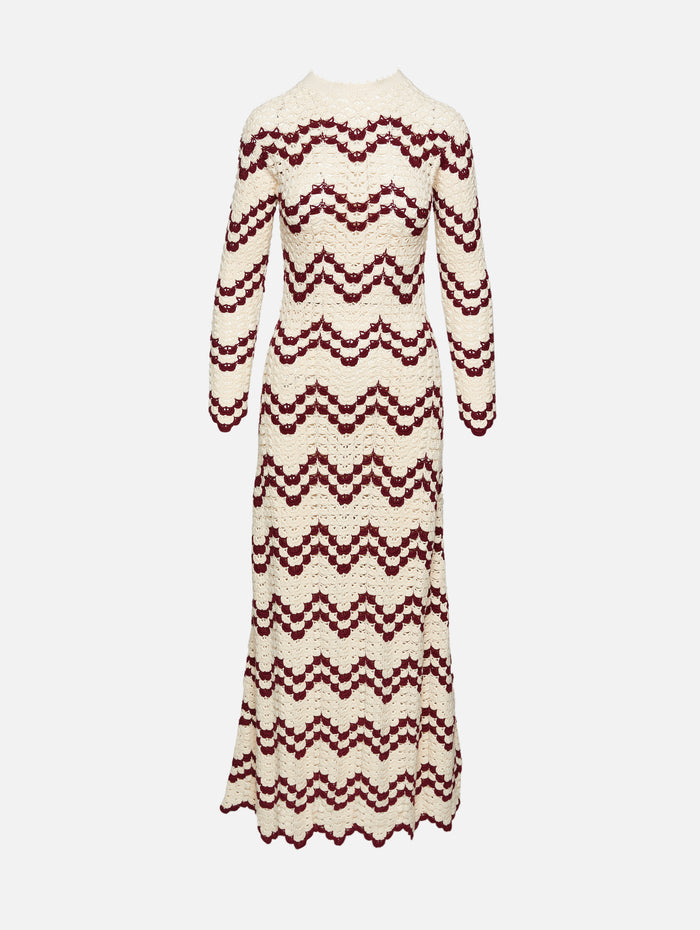 Exclusive Safi Maxi Dress,ESCVDO,RED WINE/IVORY,Image 1