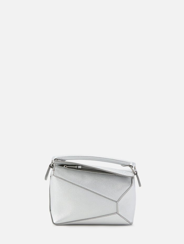 Puzzle Edge Mini Bag,LOEWE,SILVER,Image 1