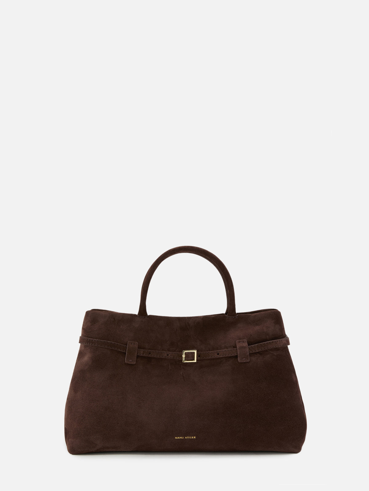 le cambon 35 tobacco green suede Manu Atelier's is a modern icon Evolved from the design of Tote du Jour Le Cambon 35, Suede, Tobacco