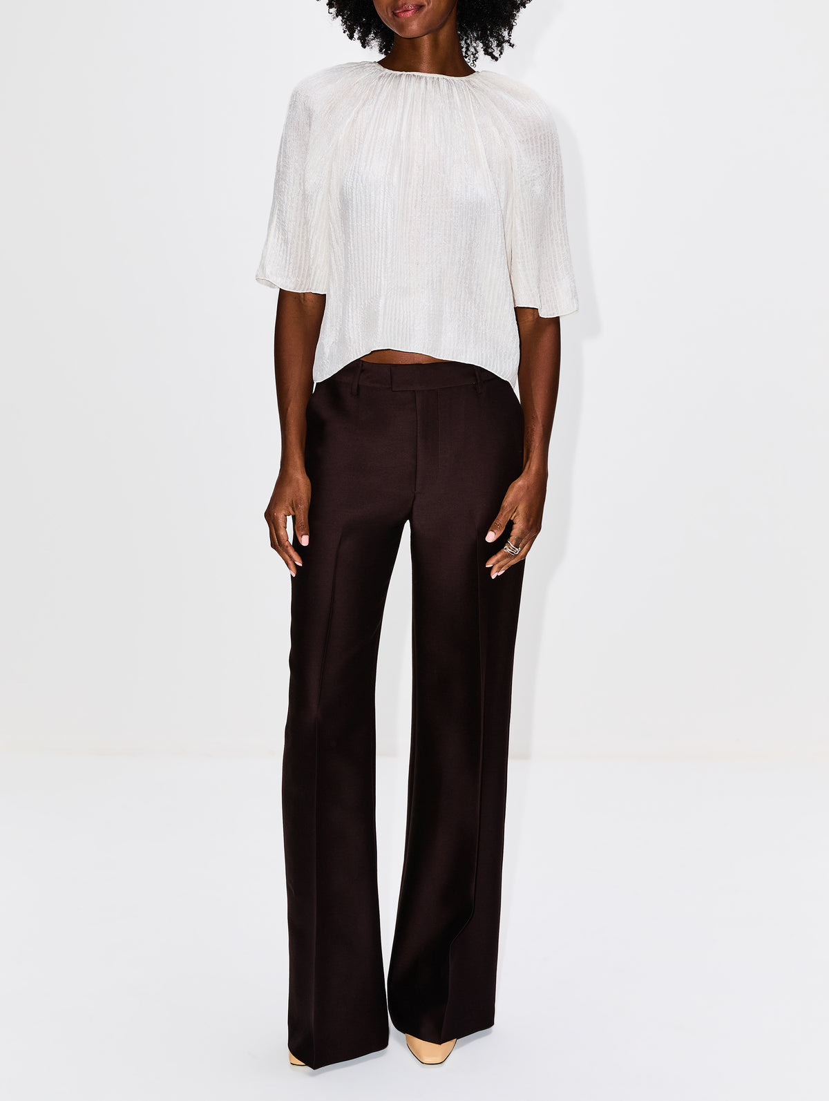 Nula Top,GABRIELA HEARST,IVORY,Image 2