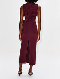 Floral Appliqué Maxi Dress,MAGDA BUTRYM,BORDEAUX,Image 4