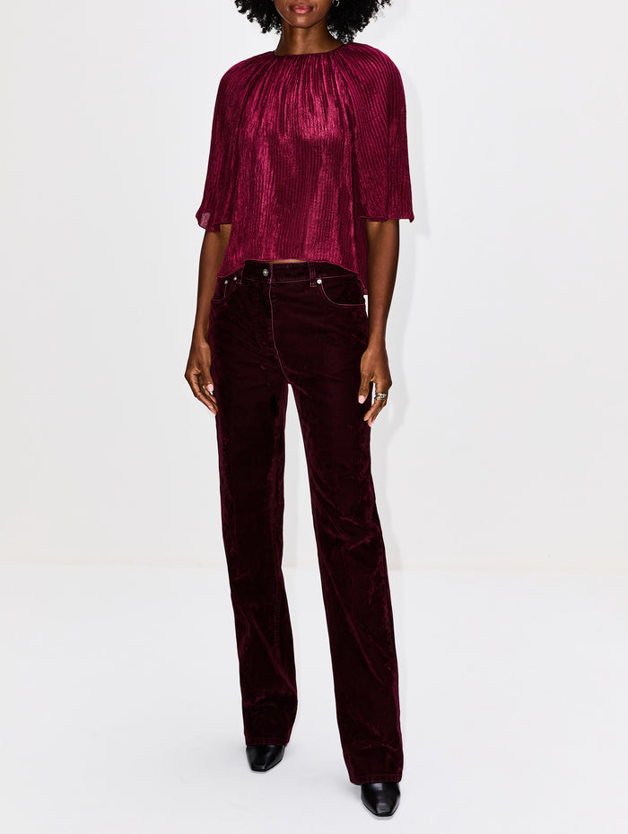 Nula Top,GABRIELA HEARST,BORDEAUX,Image 1