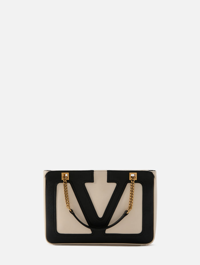 Viva Superstar Small Tote,VALENTINO GARAVANI,BUTTER/WHITE/BLACK,Image 1