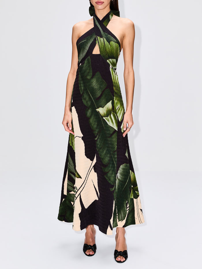 Elegant Expedition Ankle Dress,JOHANNA ORTIZ,GREEN/ECRU,Image 1