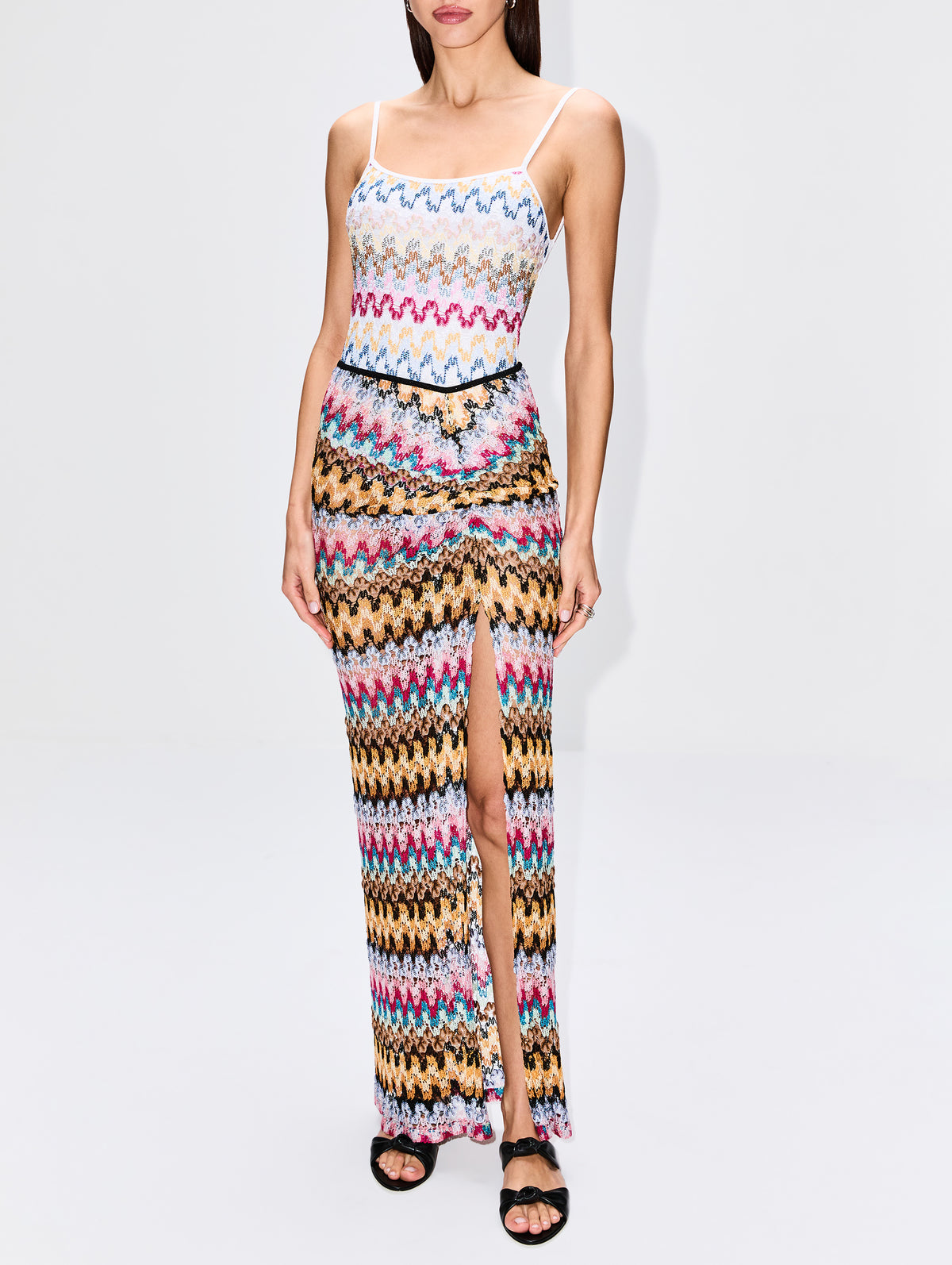 Long Skirt,MISSONI MARE,MULTI WITH DARK BASE,Image 2