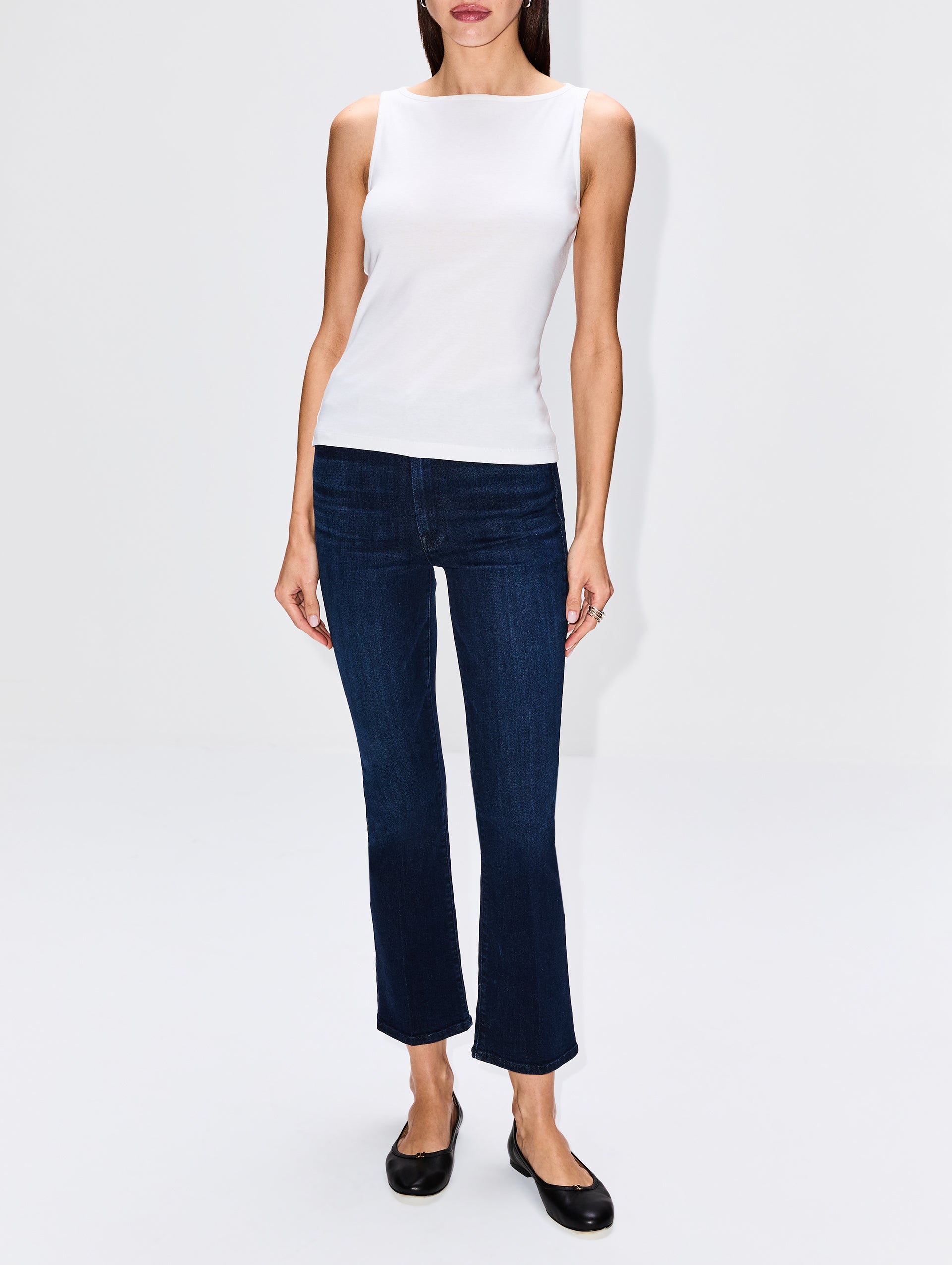 FLORE FLORE Timmi タンクトップ FLORE FLORE Timmi Tank in White Curated at Jake and Jones