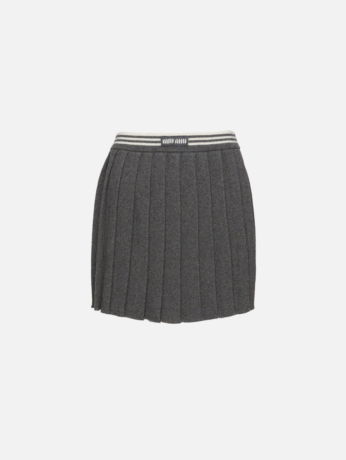 Cashmere Skirt,MIU MIU,SLATE GREY,Image 1