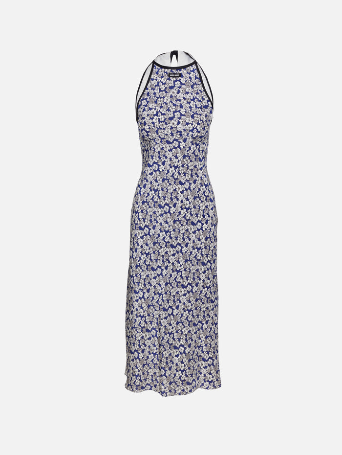Floral Dress,MIU MIU,BLUE,Image 1