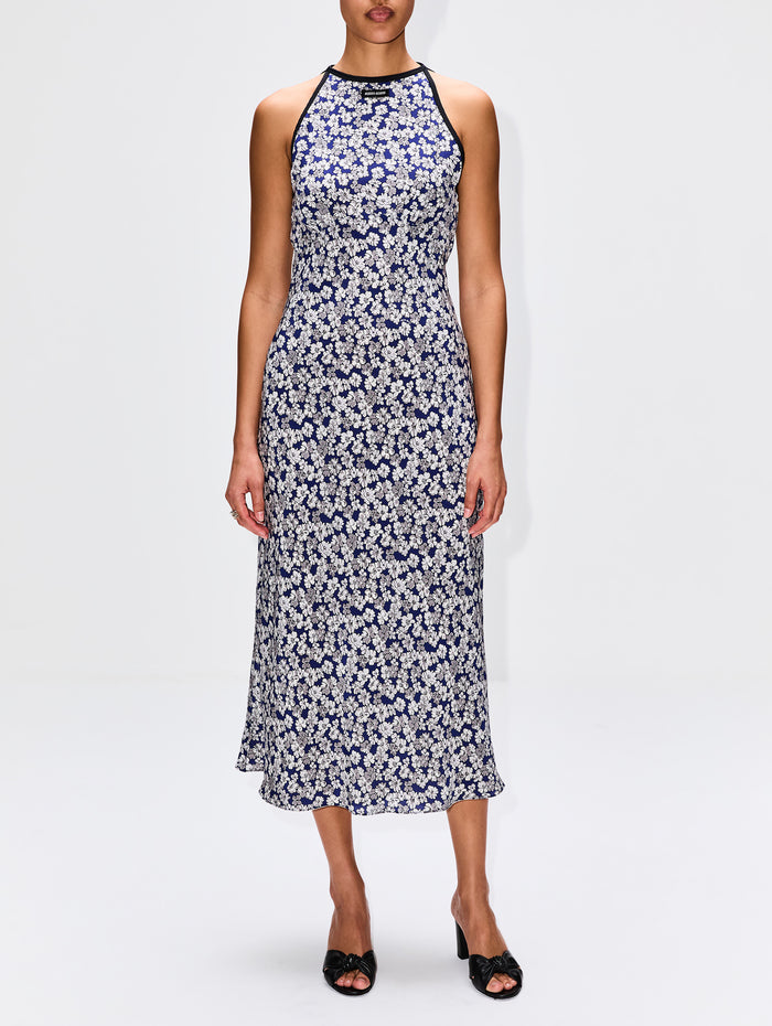 Floral Dress,MIU MIU,BLUE,Image 1