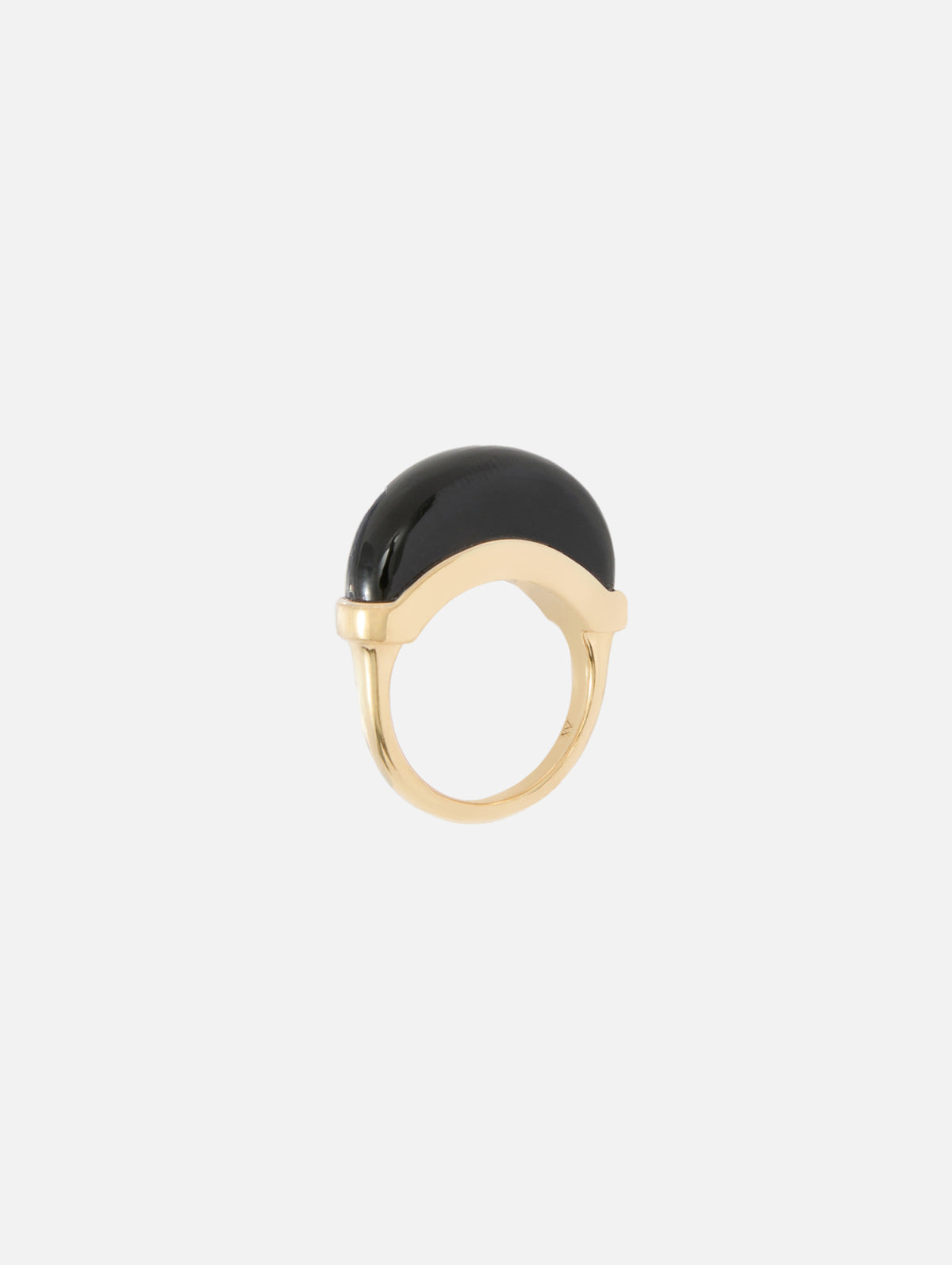Onyx Luna Mini Ring,WYLD BOX JEWELRY,YELLOW GOLD,Image 3