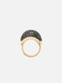 Black Pave Luna Ring,WYLD BOX JEWELRY,YELLOW GOLD,Image 1