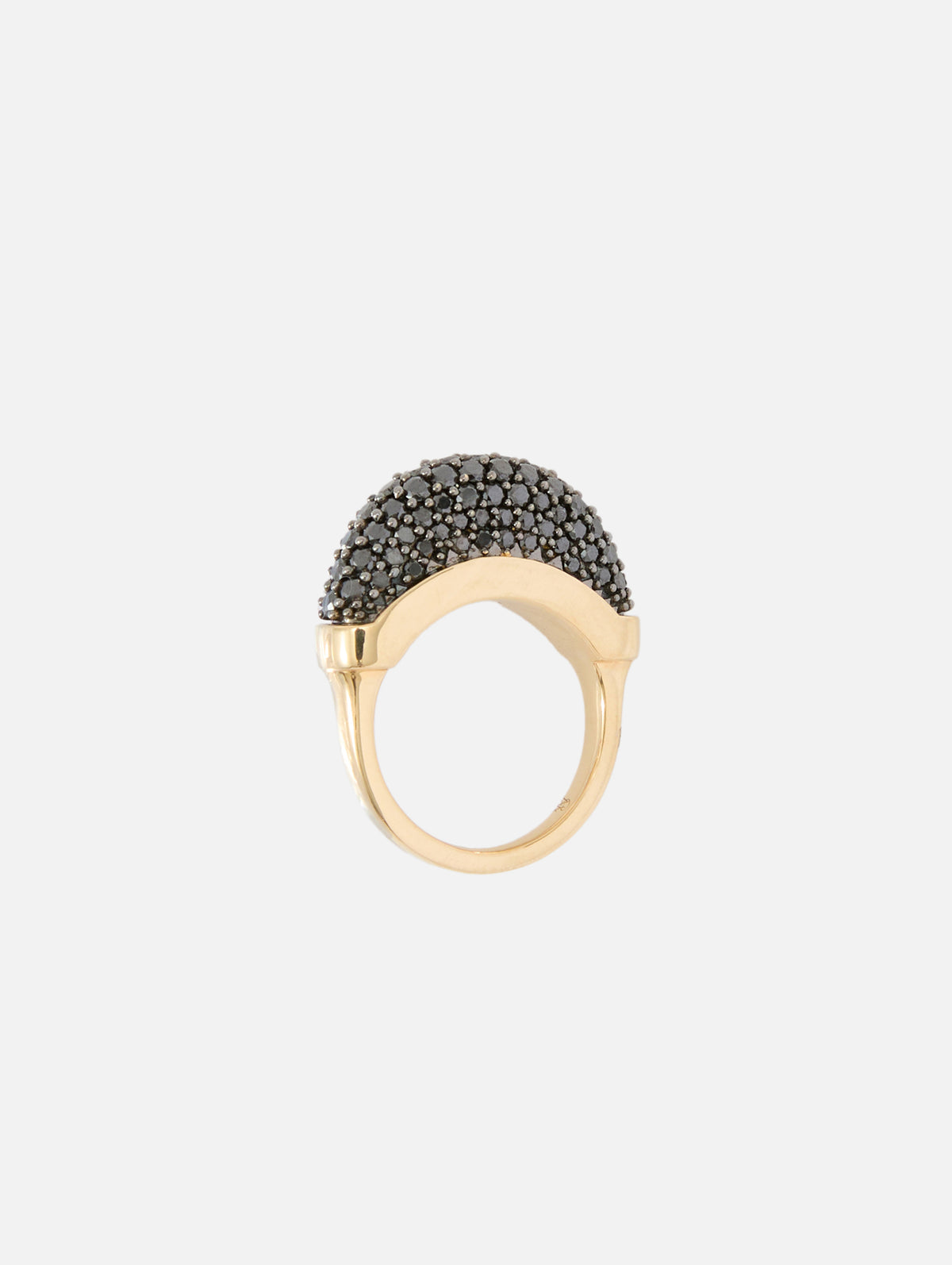 Black Pave Luna Ring,WYLD BOX JEWELRY,YELLOW GOLD,Image 3