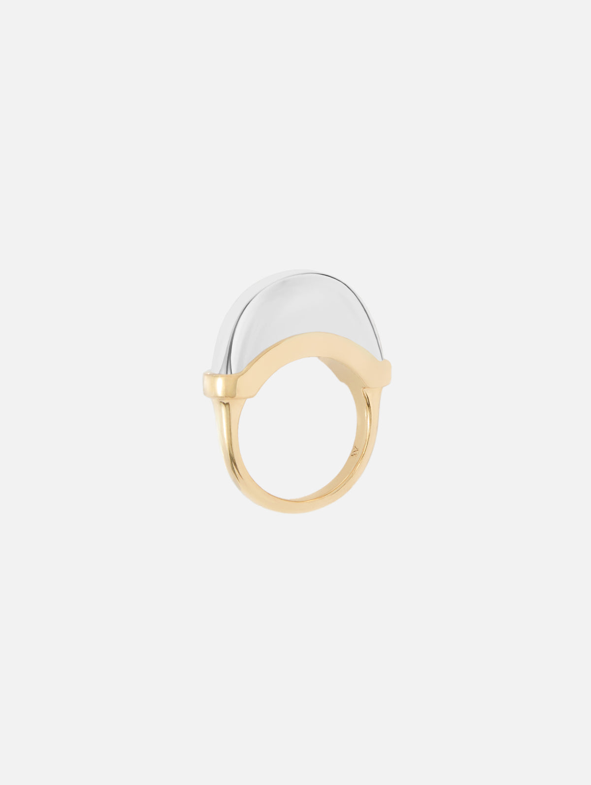 Solid Luna Mini Ring,WYLD BOX JEWELRY,YELLOW GOLD,Image 3