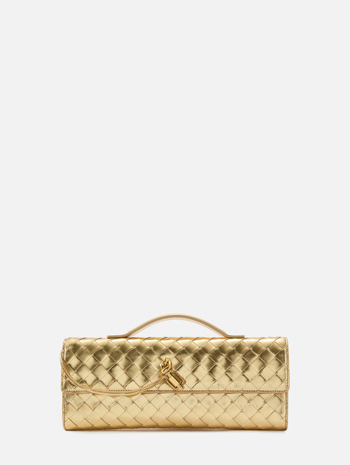 Andiamo Clutch,BOTTEGA VENETA,GOLD,Image 1