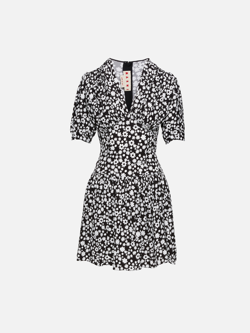 Marni Printed Gathered Mini Dress, Black, Women's, 4, Cocktail & Party Wedding Guest Dresses Mini Dresses Marni Printed Gathered Mini Dress, Black, Women's, 4, Cocktail & Party Wedding Guest Dresses Mini Dresses